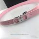 AAA Salvatoye Ferragamo 2.5cm Women's Pink Leather Belt - SS Double Gancini Buckle (4)_th.jpg